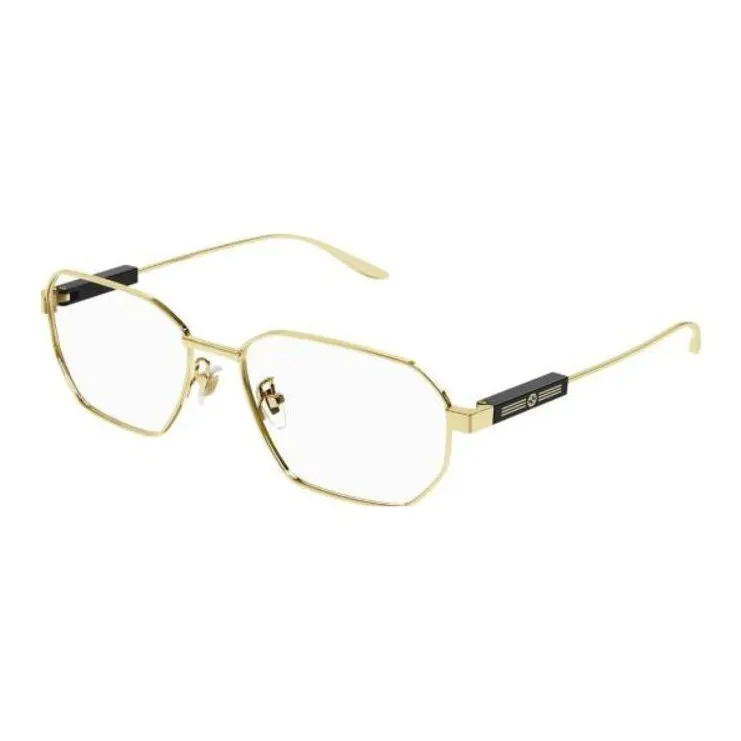 GUCCI Metal Irregular Shape Eyeglass Frames Men's Gold-0