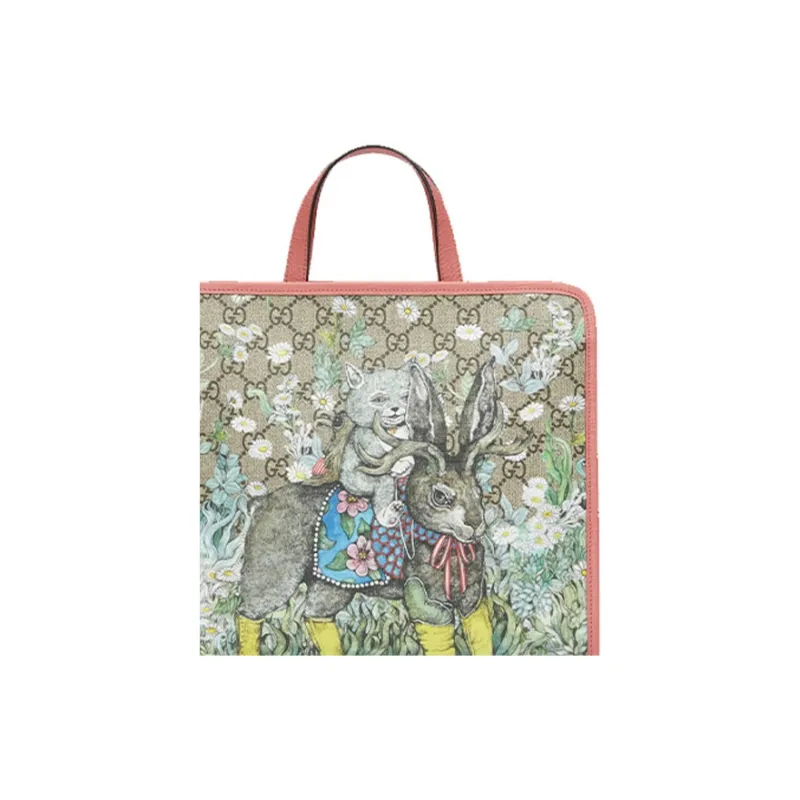 GUCCI Yuko Higuchi Collaboration Canvas With Leather Canvas With Leather Handbag, Kids' Bag Kids' Multicolor-9