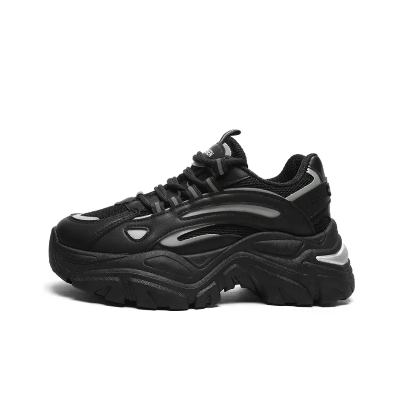 Mulinsen Low Top Chunky Sneakers 6cm Women's Black-0
