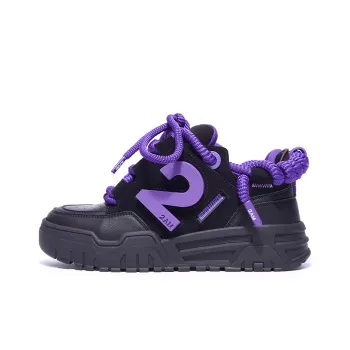 2AM Casual Shoes Unisex Low Top Black Purple, Gray White, Black White