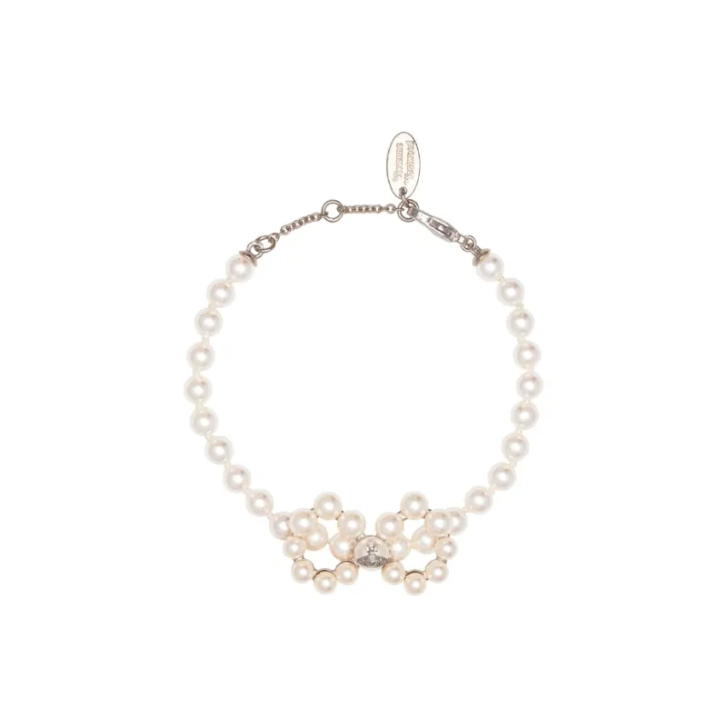 Vivienne Westwood Rhinestone Bracelets Unisex White-0