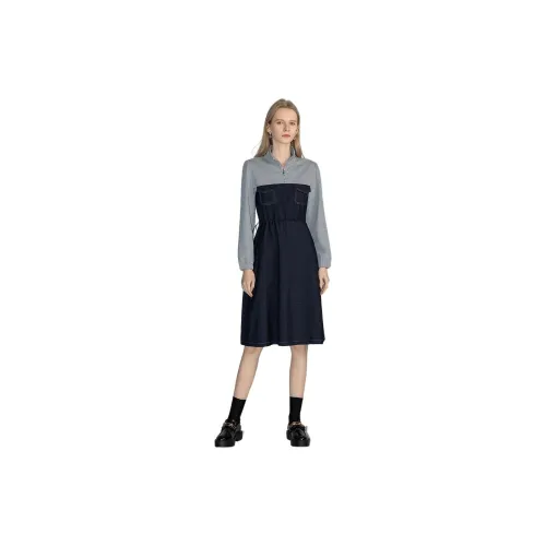 Dme Long-Sleeved Dresses Women's Navy Blue