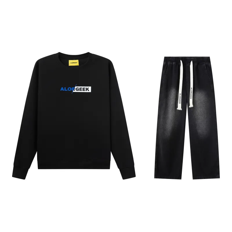 ALORGEEK Sweatshirt Sets Unisex-1