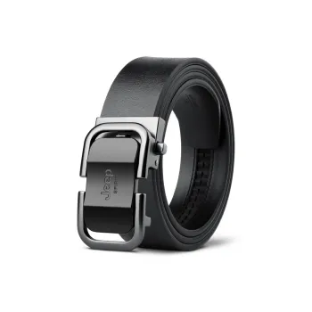 JEEP SPIRIT Automatic Buckle Genuine High End Cow Leather Leather Belts Men's Width 3.5CM
