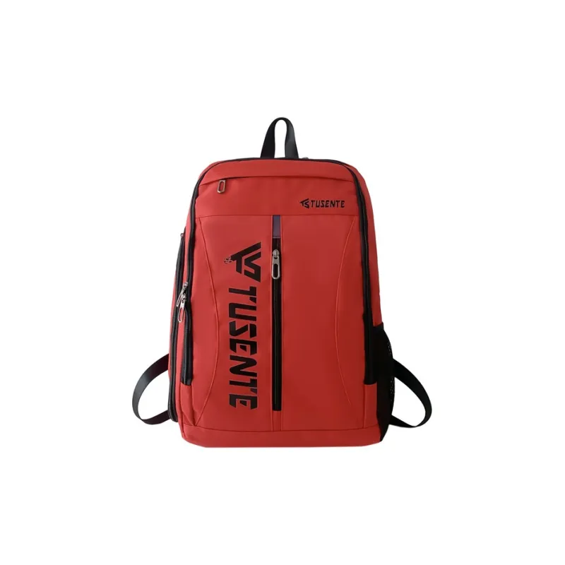 Deli Bear Oxford Backpack Large Size Unisex Light Gray/Dark Gray/Black/Red-9