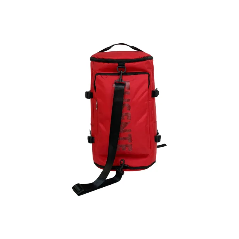 Deli Bear Oxford Backpack Large Size Unisex Black/Red/Gray-5