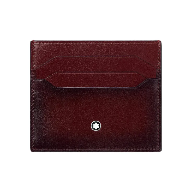 MONTBLANC Meisterstuck Cow Leather Card Holder Men's Burgundy Color-0