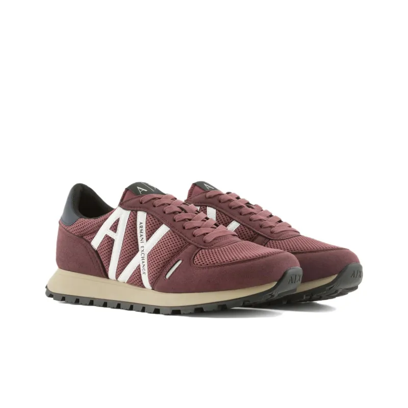 ARMANI EXCHANGEAE Low Top Casual Shoes Men's Burgundy-2