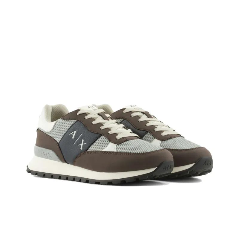 ARMANI EXCHANGE Low Top Casual Shoes Men's Coffee Gray-2