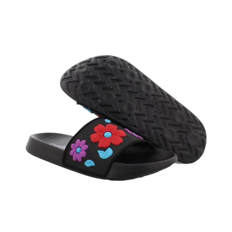 Skechers Sunny Slides Blossom Vibes Slide Slippers Women's Black-3