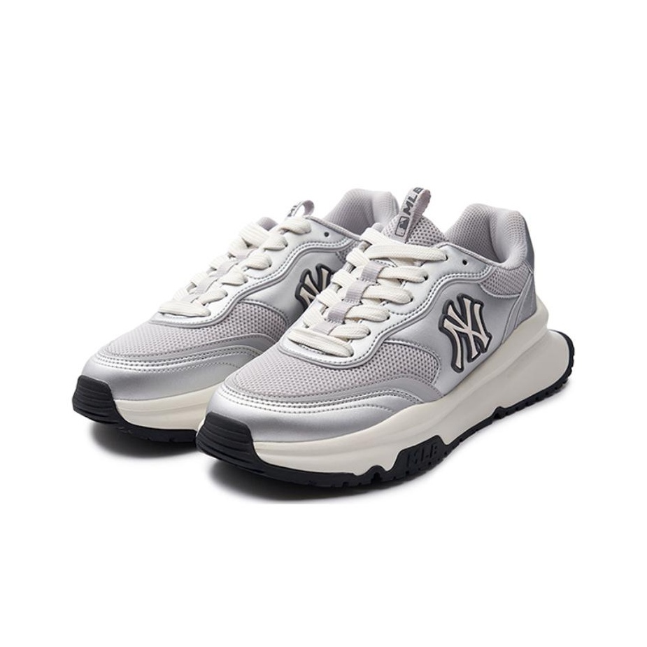 MLB Chunky Runner Running Shoes Unisex Low-Top Silver - POIZON