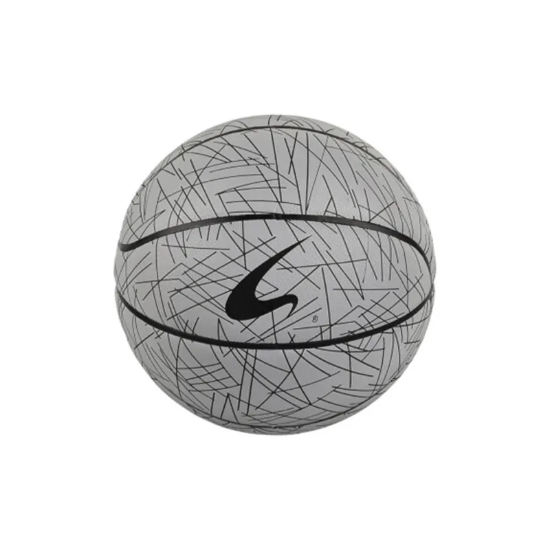 EVERVON PU Basketball Black Gray Size 7 Ball Reflective Kids'-0