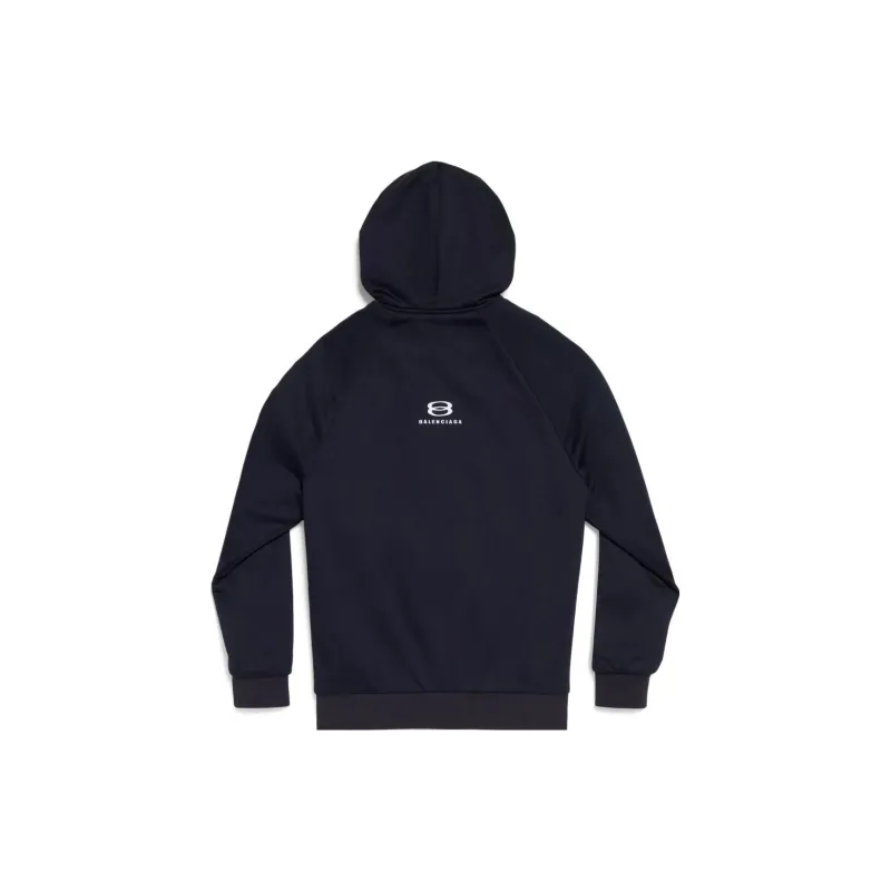 Balenciaga Long Printed Straight Hem Hoodie-1