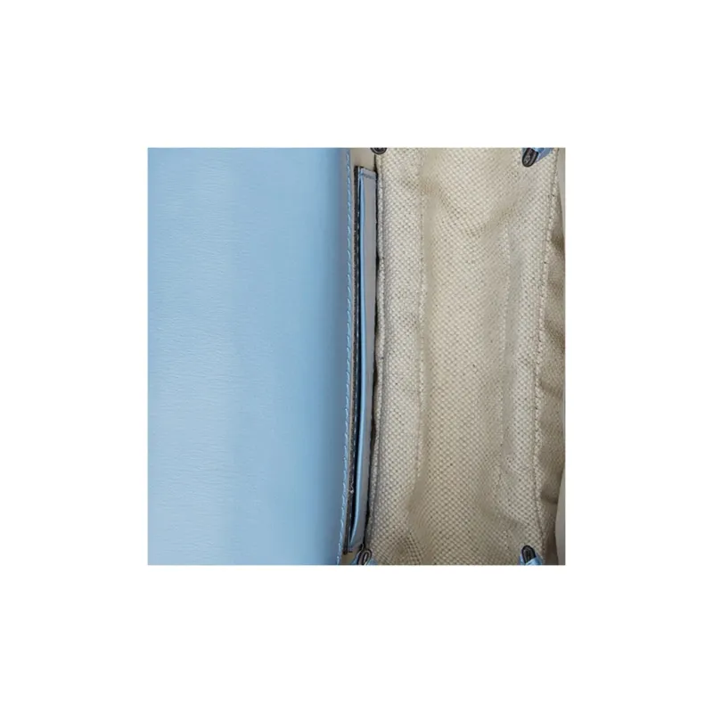 GUCCI Bamboo 1947 Leather Bamboo Bag Handbags Shoulder Bags Mini Women's Blue-8