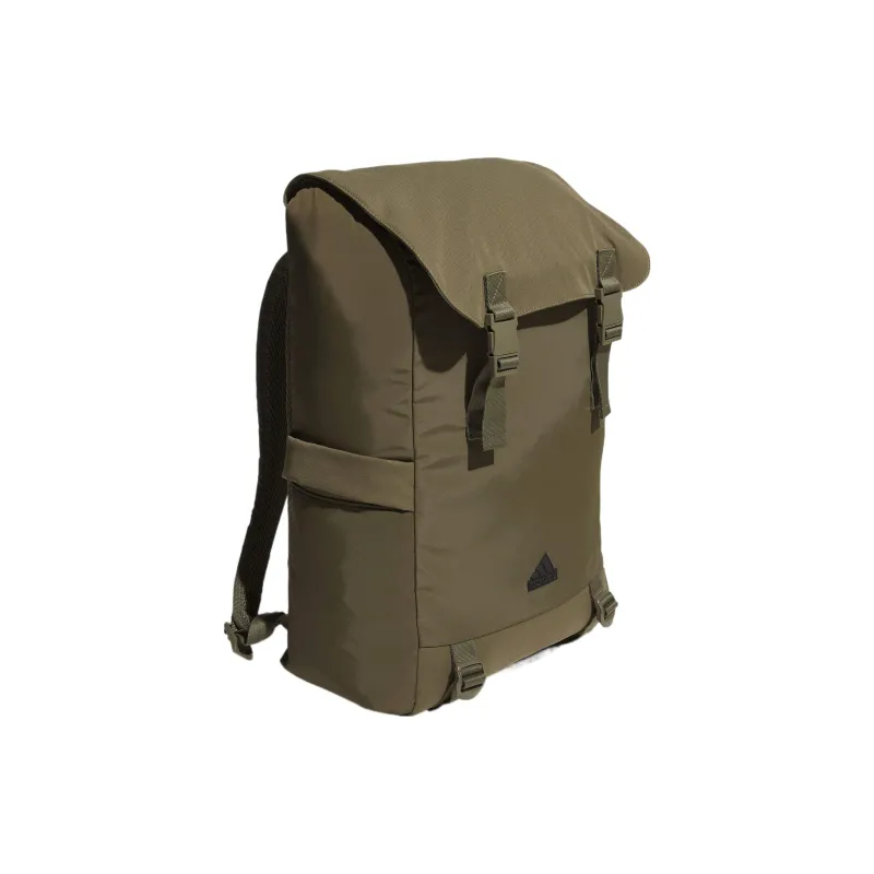 Adidas Recycled Polyester Plain Weave Fabric Backpack Regular Unisex Green-1