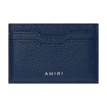 AMIRI Leather Card Holder Regular Women's Marine Blue