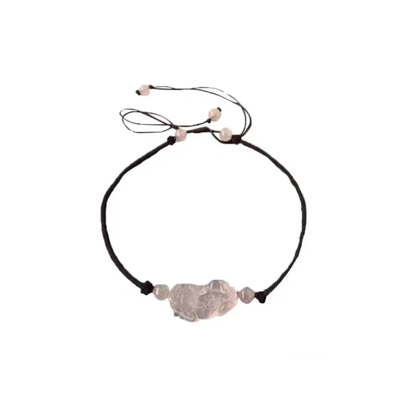 Seven Little Craftsmen Obsidian Jade Necklaces Unisex Obsidian-2
