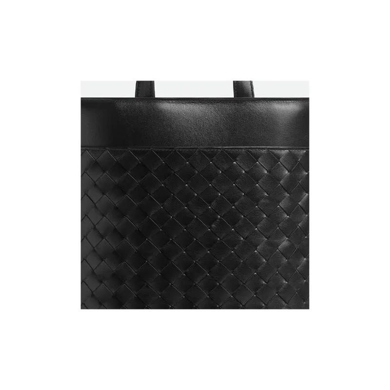 Bottega Veneta Intrecciato Cow Leather Laptop Bag Handbag Regular Men's Black-4