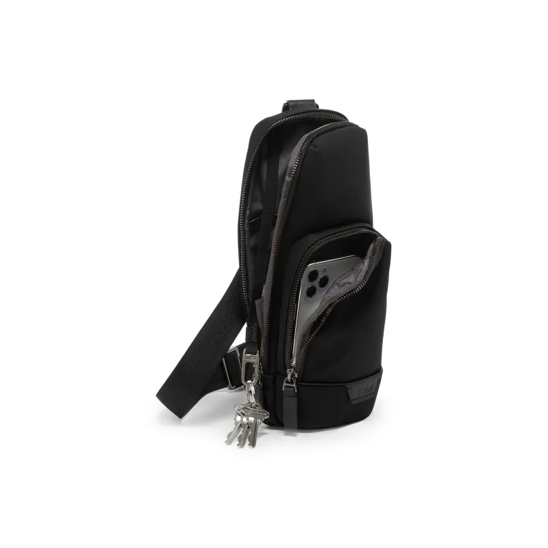 TUMI Nylon Baguette Bag Shoulder Bag Crossbody Bag Sling Bag Regular Unisex Black-2