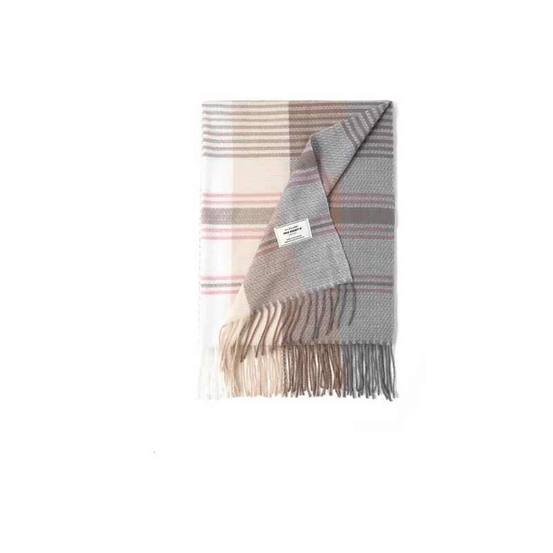 FREE RABBITⅡ Faux Cashmere Knit Scarves Unisex-5