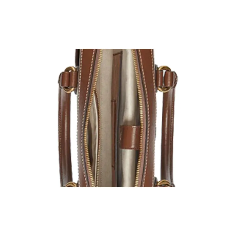GUCCI Canvas With Leather Canvas Bag Briefcase Shoulder Bag Crossbody Bag Handbag Regular Men's Ebony & Brown-7