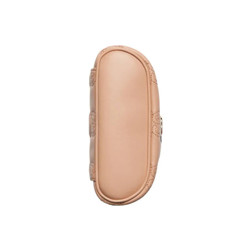 GUCCI GG Matelassé Leather Handle Bag, Makeup Box, Shoulder Bag, Crossbody Bag, Handbag Mini Women's Rose Beige-4