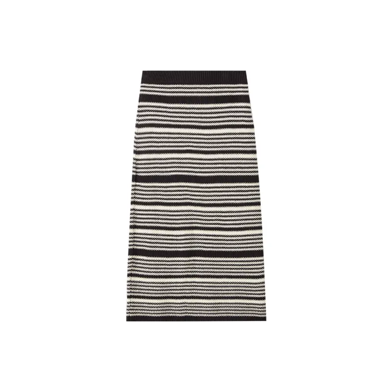 XIANGYING Knit Long Skirts Women's Black-1