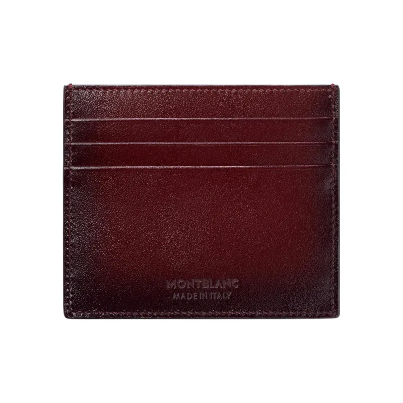MONTBLANC Meisterstuck Cow Leather Card Holder Men's Burgundy Color-1