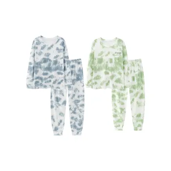Chun Xi Pajama Set Unisex White Blue White Green
