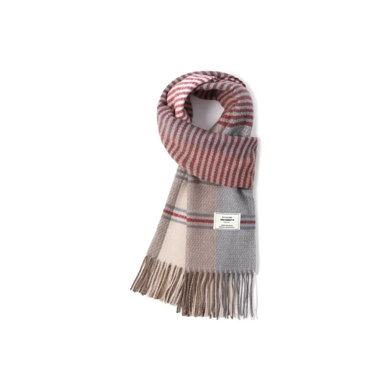 FREE RABBITⅡ Faux Cashmere Knit Scarves Unisex-2