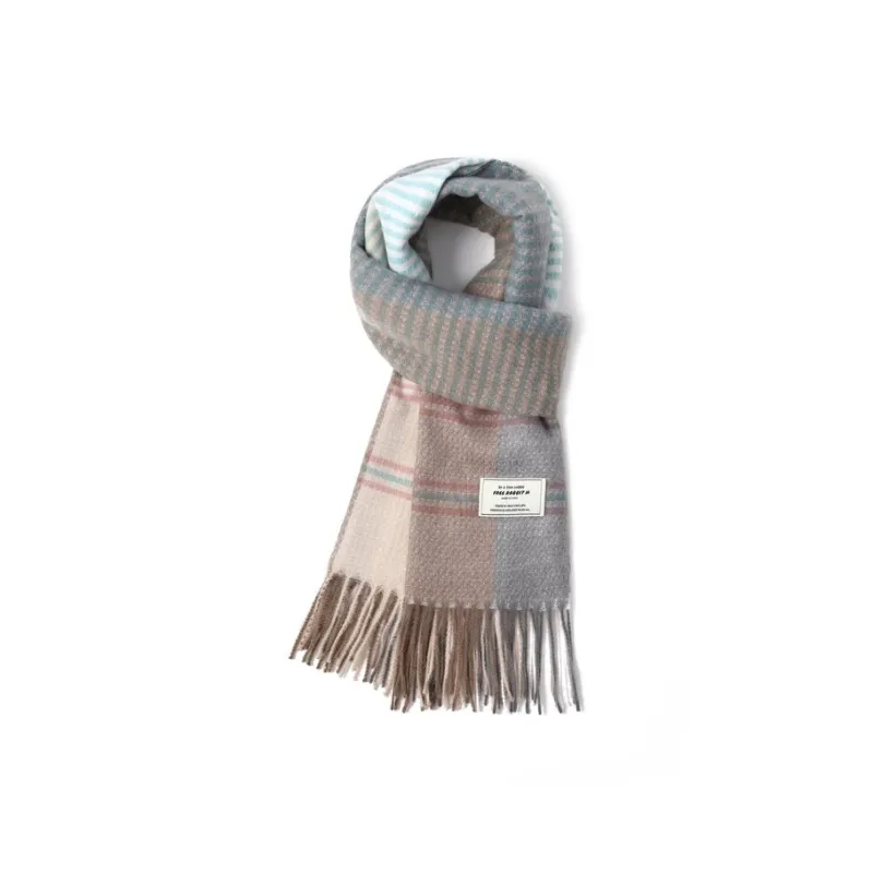 FREE RABBITⅡ Faux Cashmere Knit Scarves Unisex-6