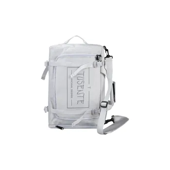 Deli Bear Oxford Backpack Large Size Unisex Light Gray/Dark Gray/Black/Red