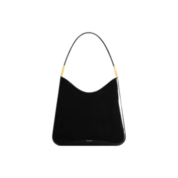 SAINT LAURENT Cow Leather Hobo Bag Handbag Shoulder Bag Women's Black