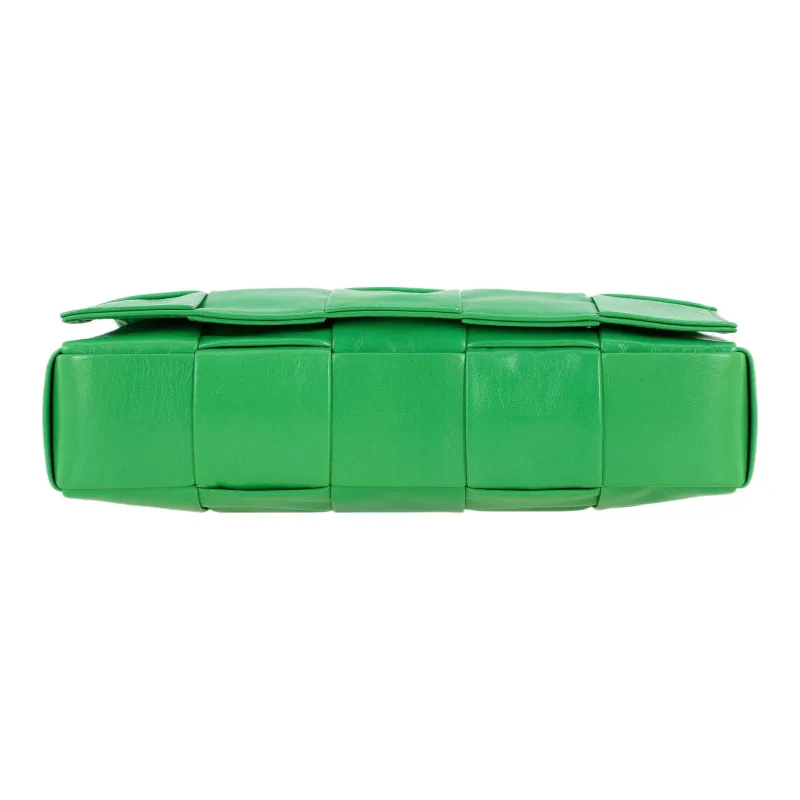 Bottega Veneta Cassette Intreccio Crossbody Bag Parakeet-6