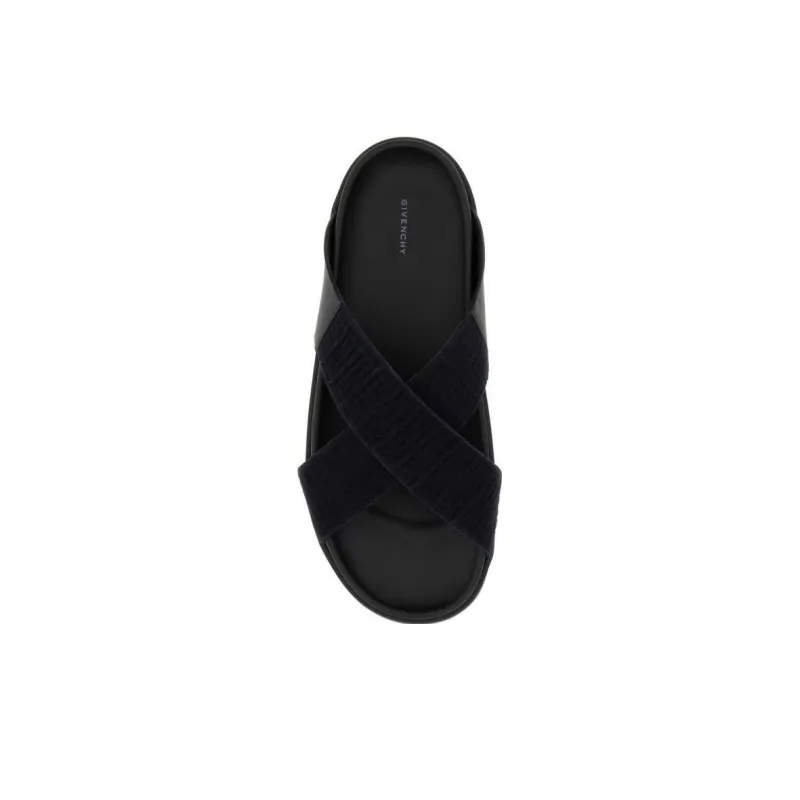 Givenchy Crossed Straps Slide 'Black'-4
