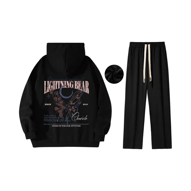 LIGHTNING BEAR Sweatshirt Sets Unisex-1