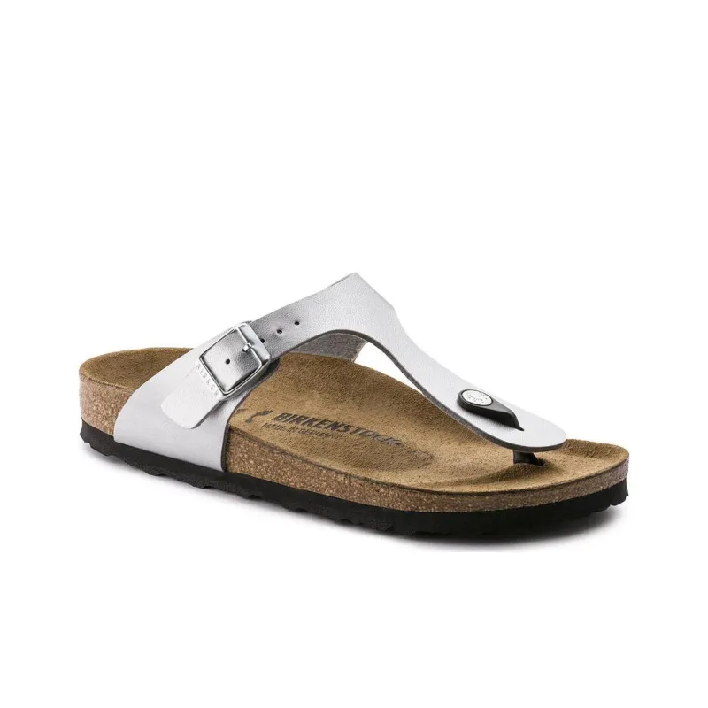 Birkenstock Gizeh Slip Resistant Flip Flops Women's Silver Regular-1