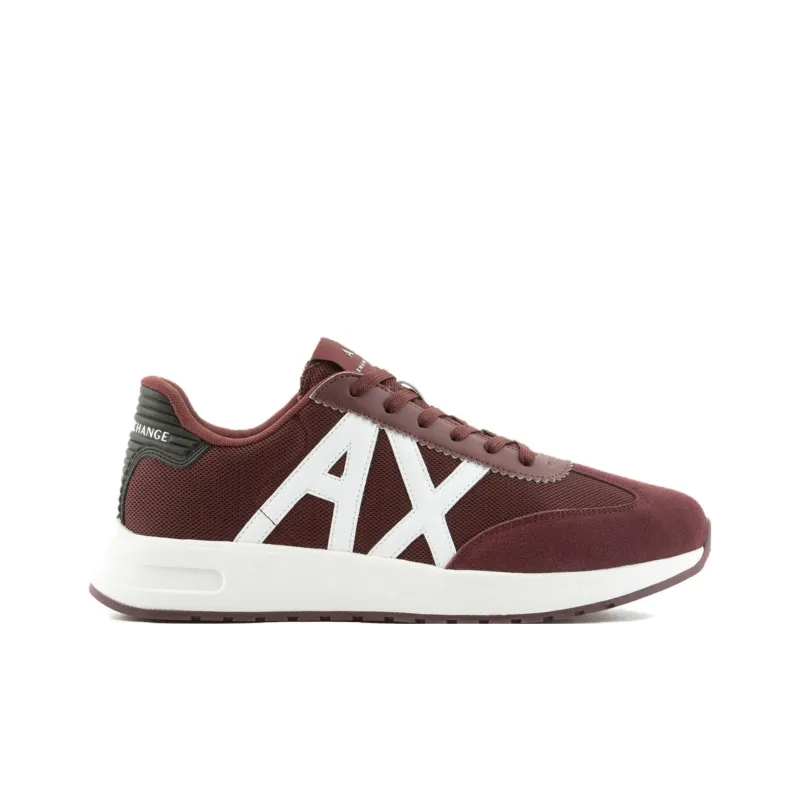 ARMANI EXCHANGE Low Top Casual Shoes Men's Burgundy-1