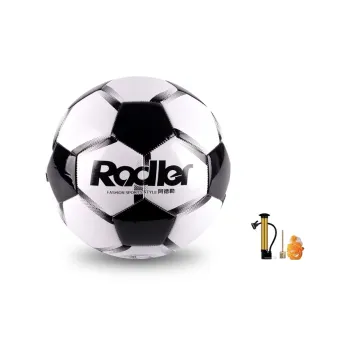 RADLER Size 5 Soccer PVC Machine Stitched Soccer Ball Unisex Black White