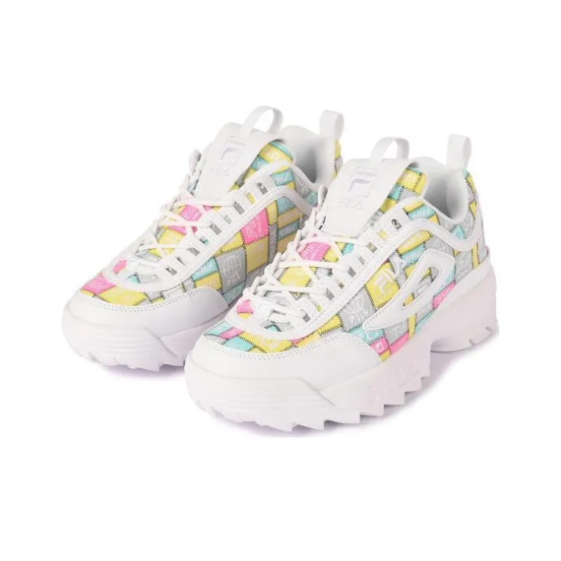 FILA Disruptor 2 Durable Breathable Balanced Lightweight Low-Top Running Shoes Women's White-2