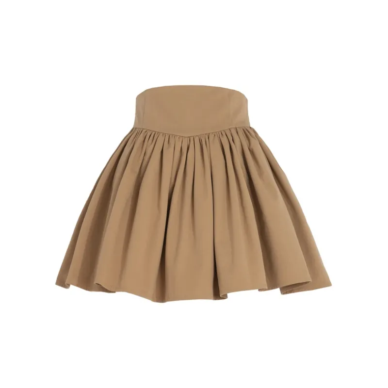 SNBL Casual Short Skirts Women's Khaki-1