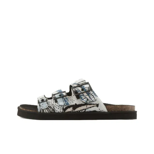 EMPORIO ARMANI Resort Slide Slippers Men's White