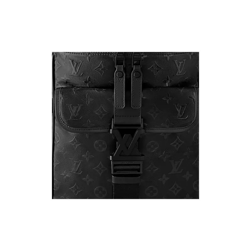 LOUIS VUITTON Canvas With Leather Trim Backpack Men's Black-8