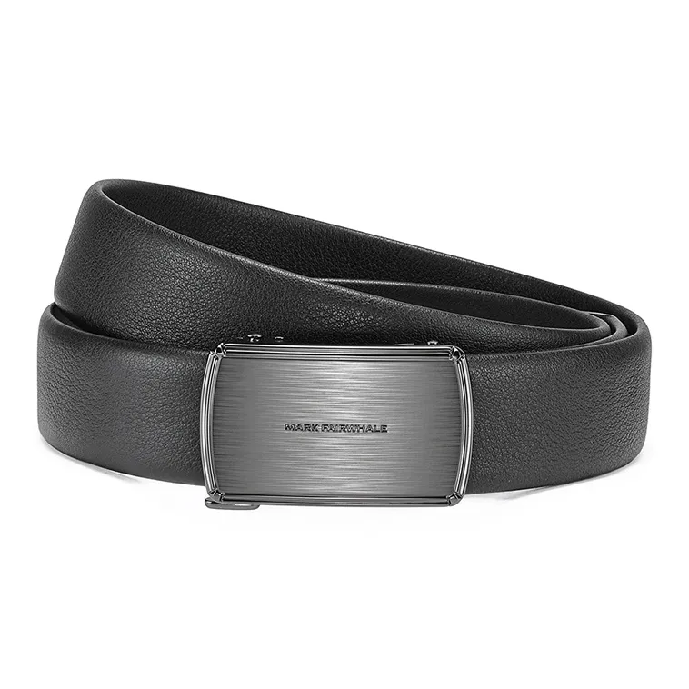 FAIRWHALE Business Workplace Subtle High End Automatic Buckle Belt Top Grain Cow Leather Belt Men's Width 3.5CM-4
