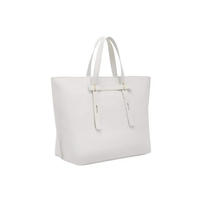 Furla Grain Calfskin Tote Bag, Shopping Bag, Handbag Large Size Women's Cotton Candy-1