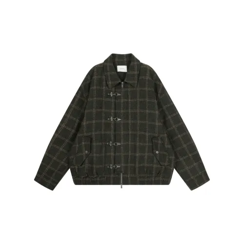 EARL JOEL Jackets Unisex Vintage Green Grid