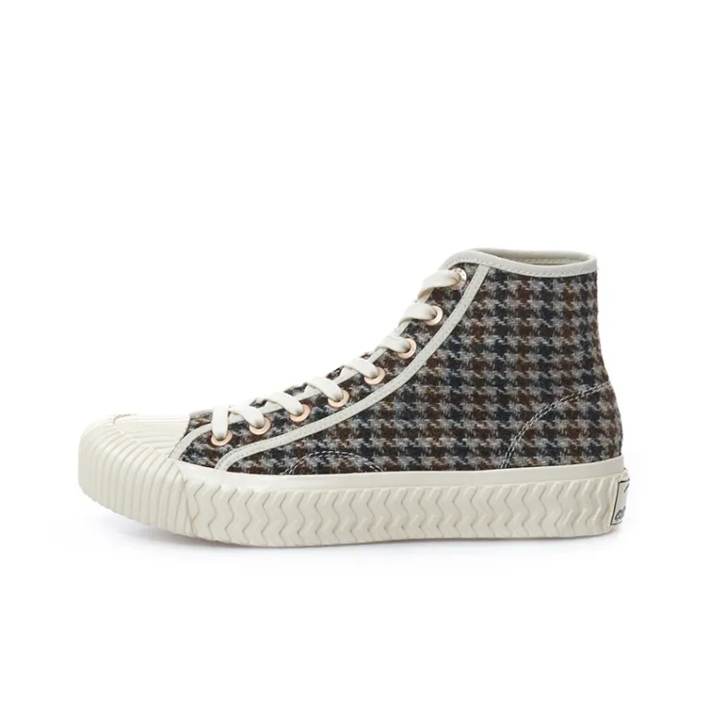 Excelsior Canvas Shoes Unisex High Top Brown/White-0