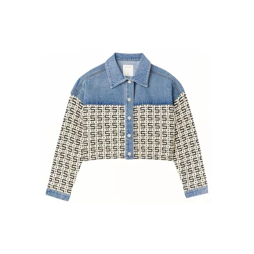 Sandro Denim Jackets Women's Blue