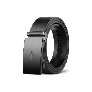 JEEP SPIRIT Young Business Automatic Buckle For Youth Cow Leather Leather Belts Men's Width 3.4cm