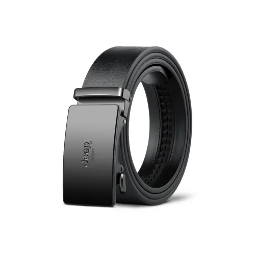 JEEP SPIRIT Young Business Automatic Buckle For Youth Cow Leather Leather Belts Men's Width 3.4cm